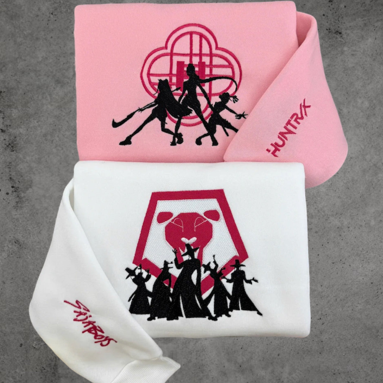 Huntrix Kpop Demon Hunters Saja Boys Bestickter Pullover