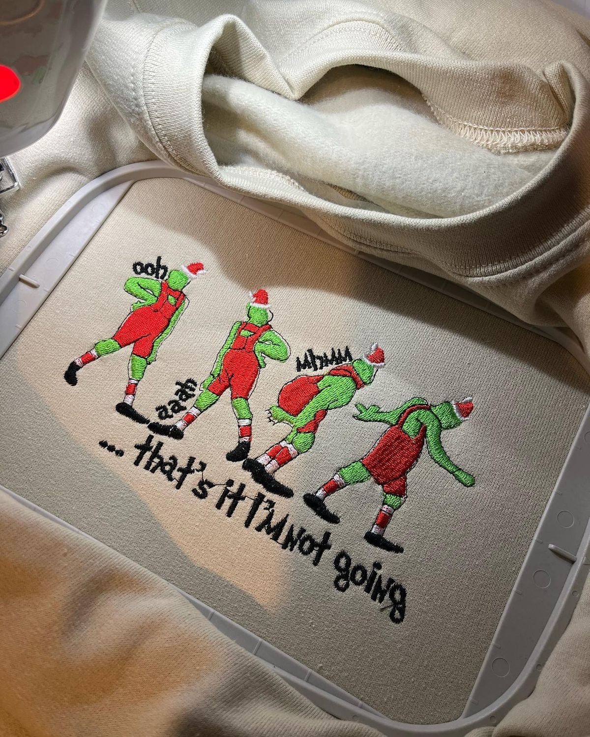 Grinch Christmas 4 Weihnachten Embroidery Pullover