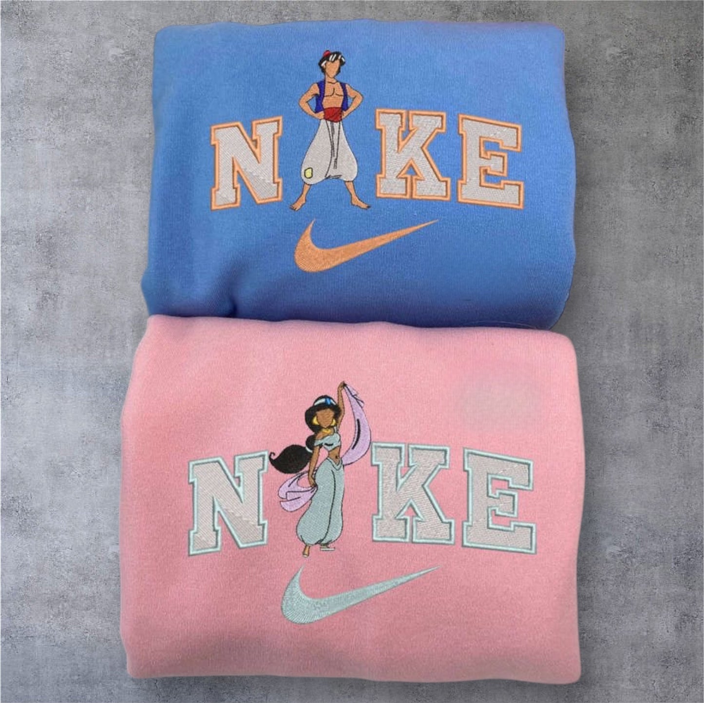 Aladdin Jasmin 1001 Night Embroidery Hoodie Nike Couple