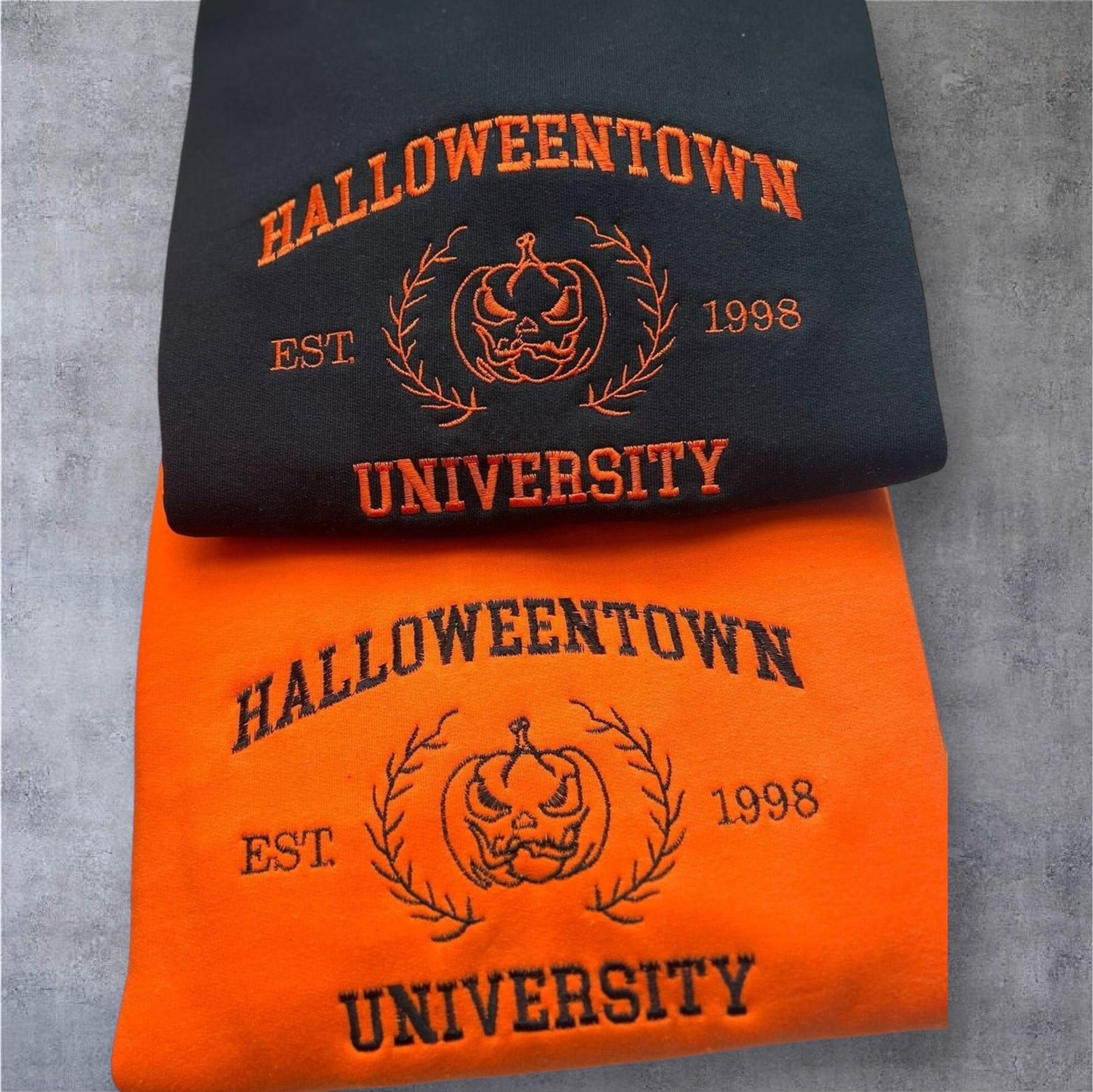 Halloweentown University Embroidery Hoodie Couple