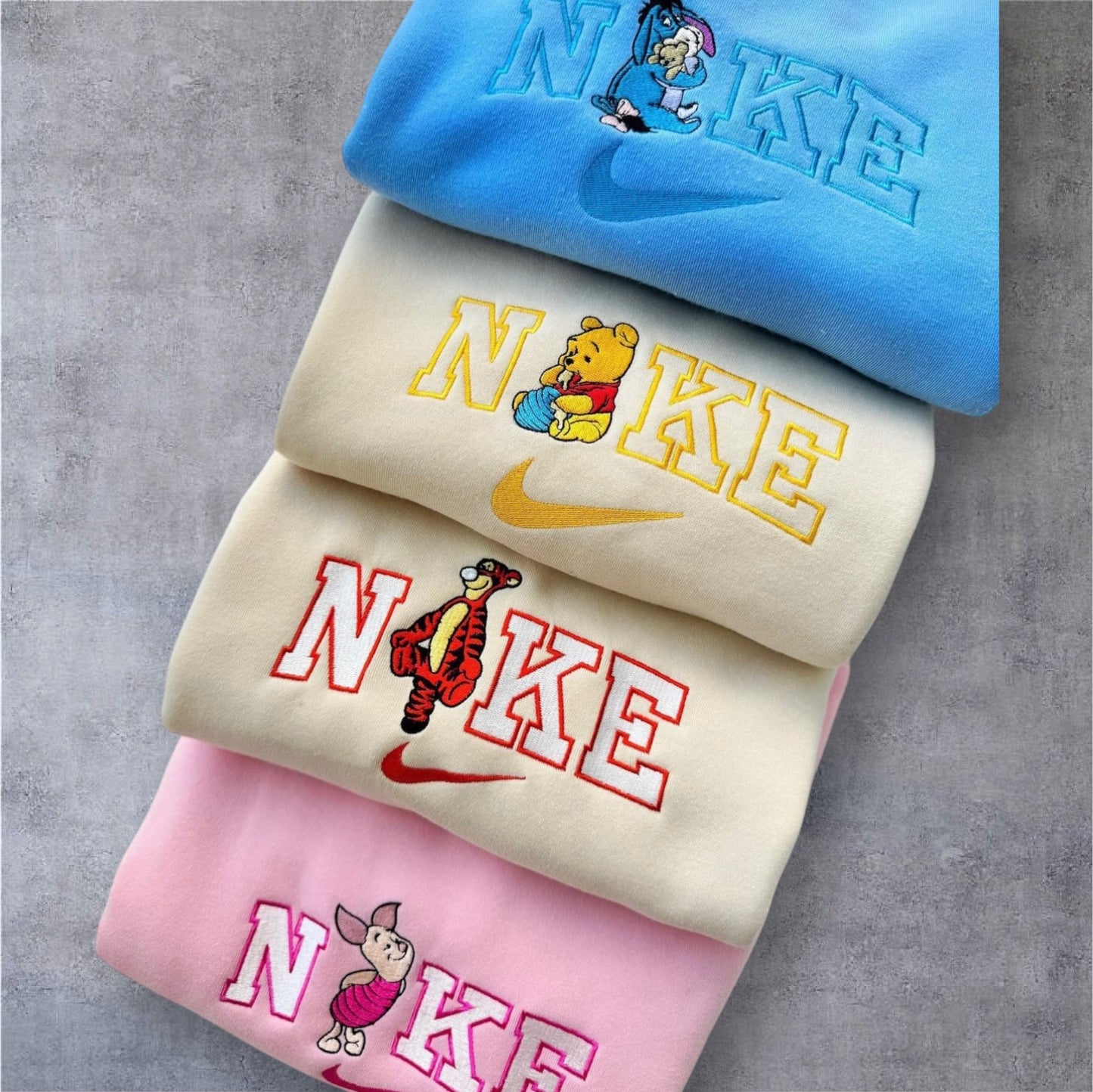 Winnie Pooh Ferkel I-AH Tigger Bestickter Pullover