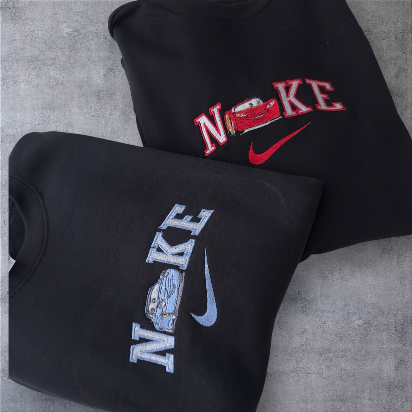 Cars Sally and Mc Queen Hook N1KE Embroidered Sweatshirt Hoodie