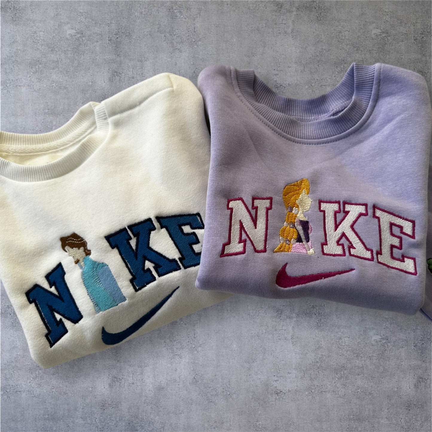 Rapunzel Flinn Rider Eugene Tangled Couple Sweatshirt Embroidered