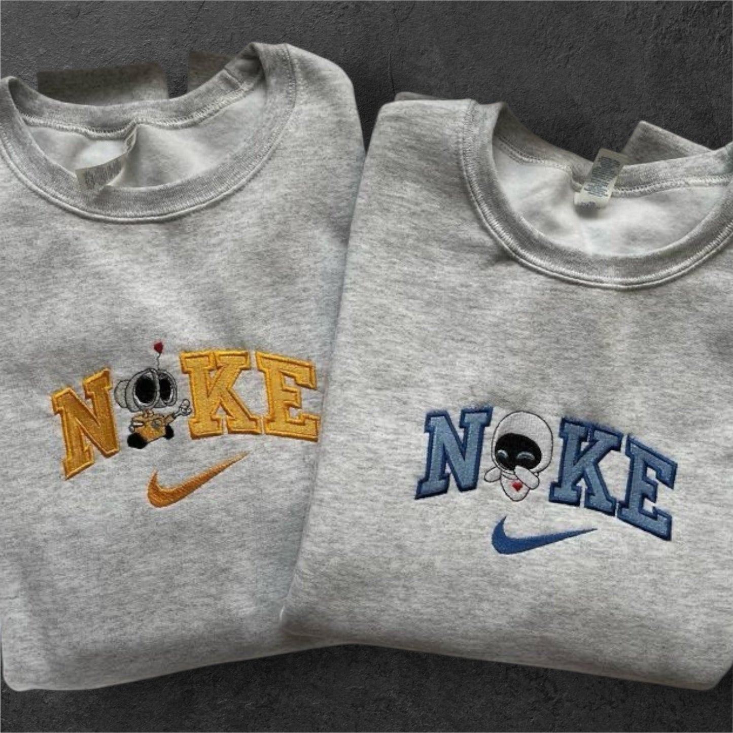 Wall-E EVE Bestickter Couple Hoodie