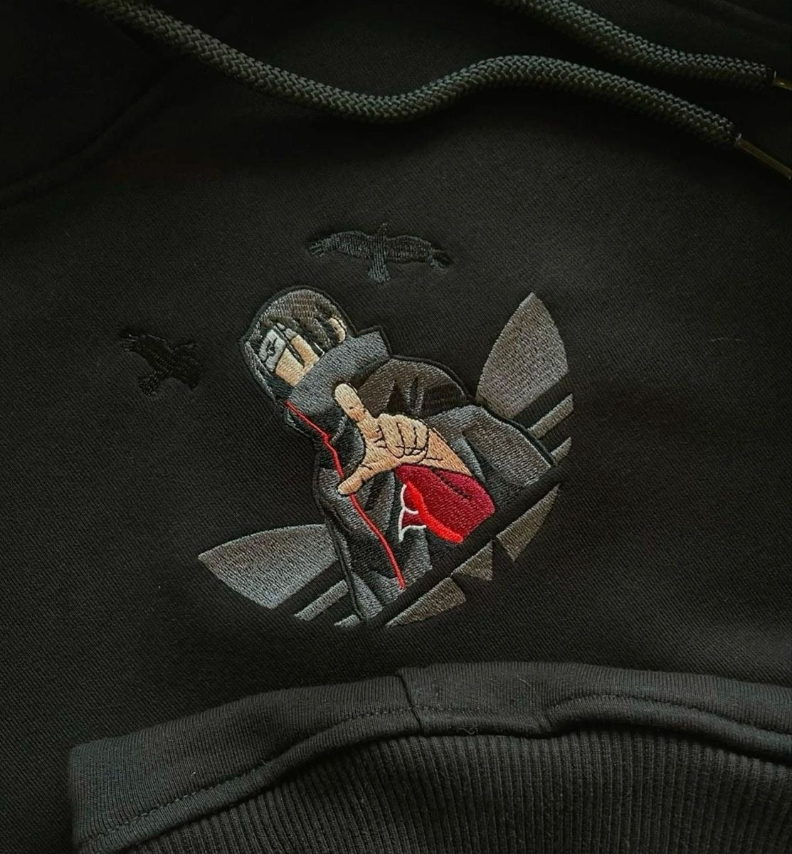 Anime Charakter Itachi Uchiha Pullover Embroidery AD1DAS