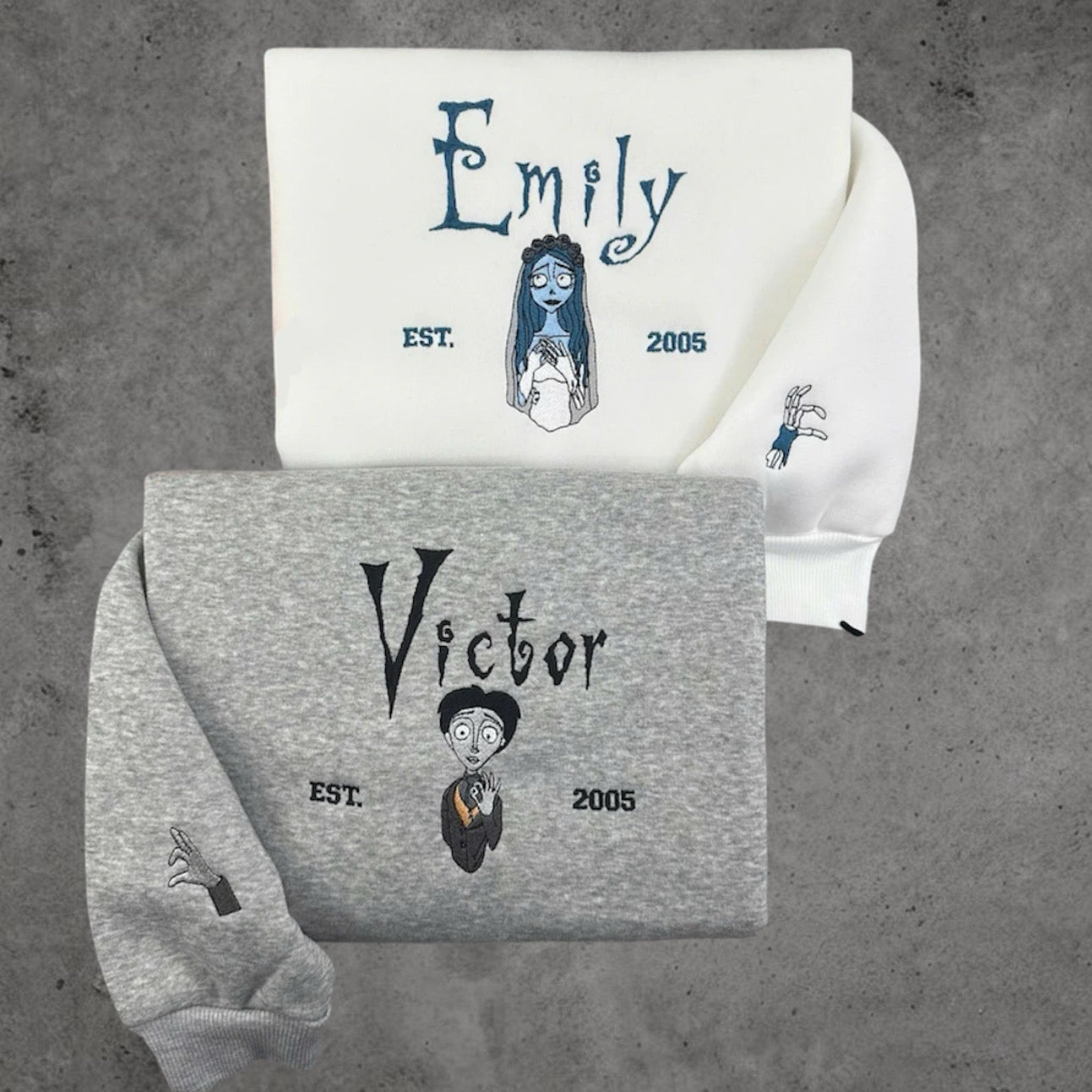 Corpse Bride Victor Emily Halloween Partner Pullover Design