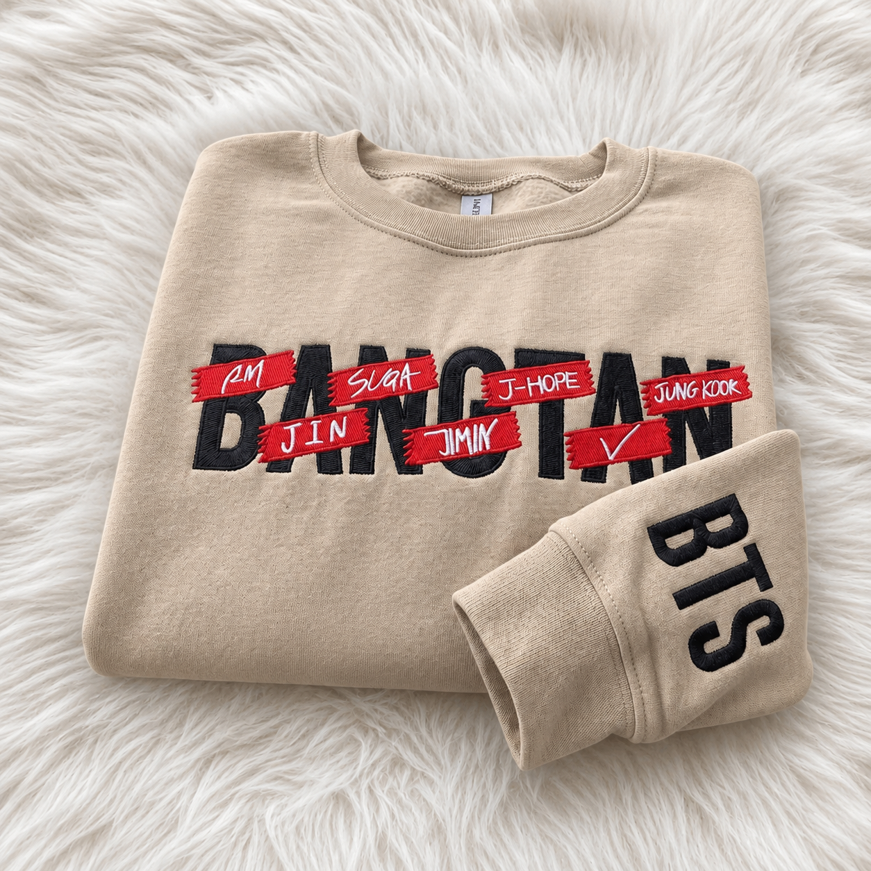 BTS BANGTAN Bestickter Pullover