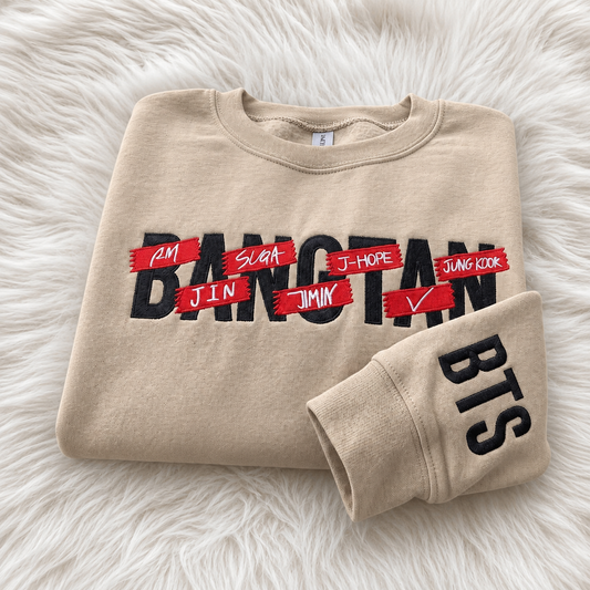BTS BANGTAN Bestickter Pullover