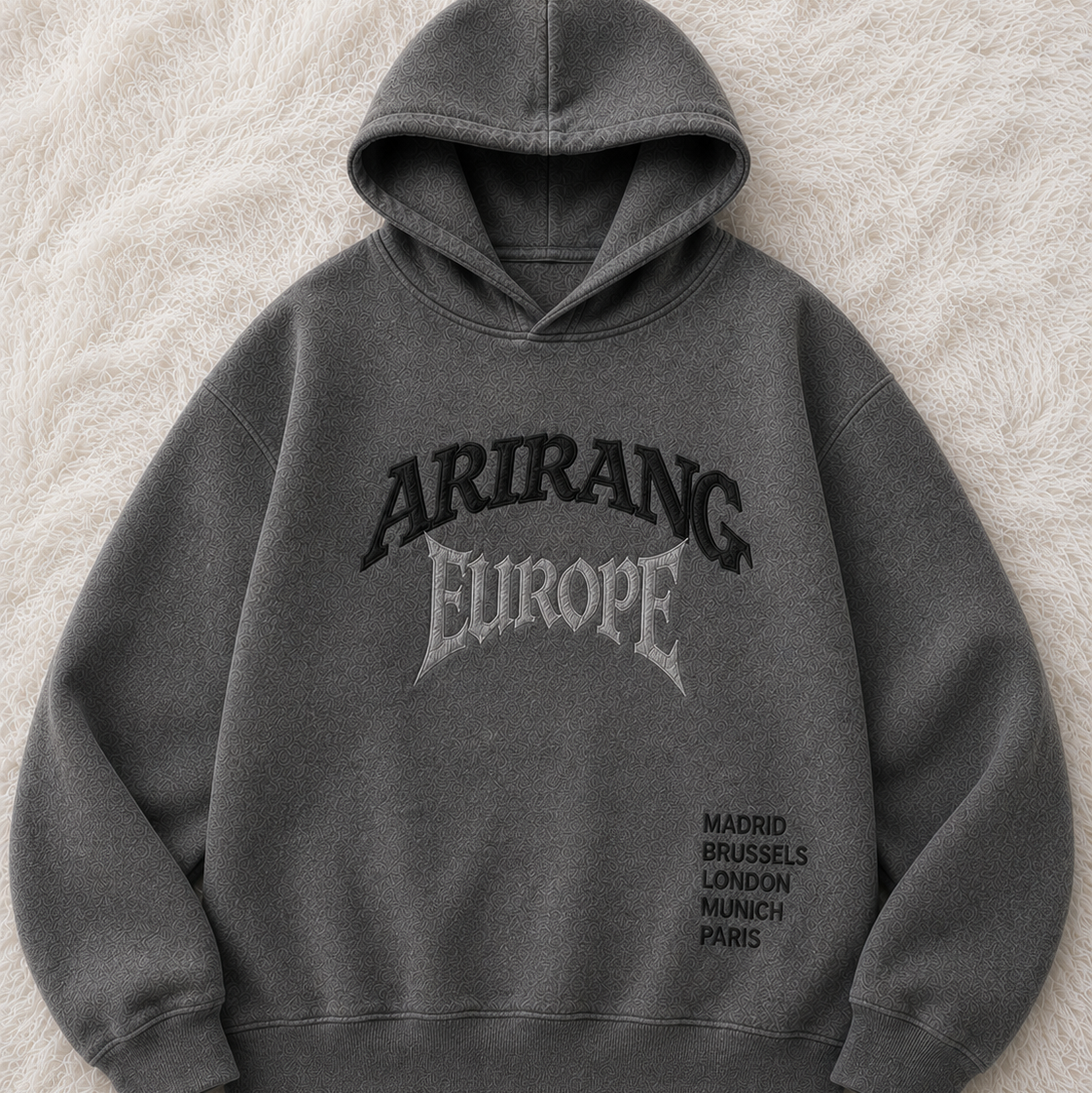 BTS ARIRANG Tour Europe Bestickter Hoodie