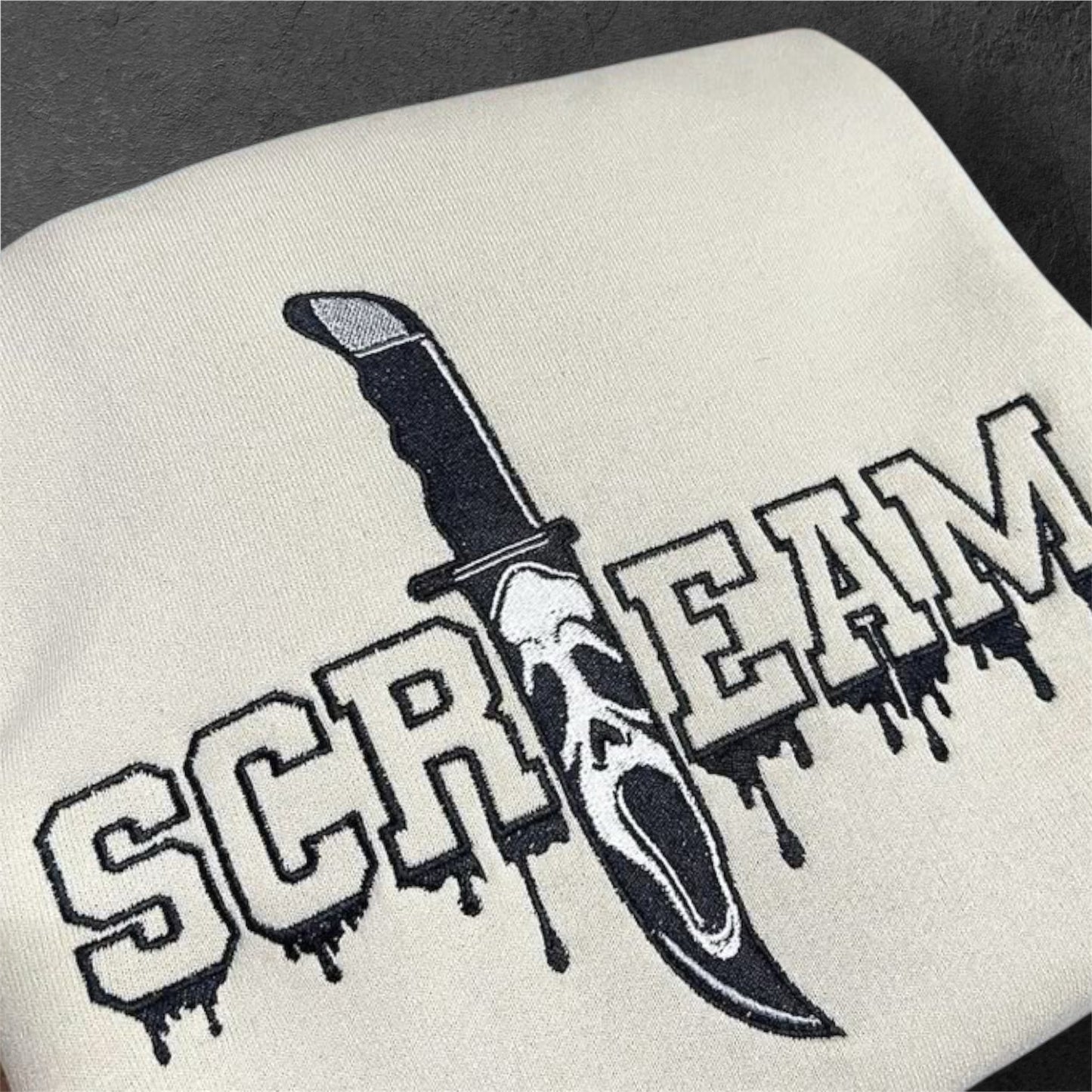 Ghostface Scream Bestickter Pullover