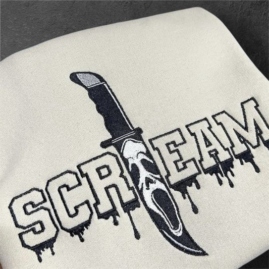 Ghostface Scream Bestickter Pullover