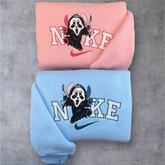 Stitch and Angel Ghostface Halloween Pullover