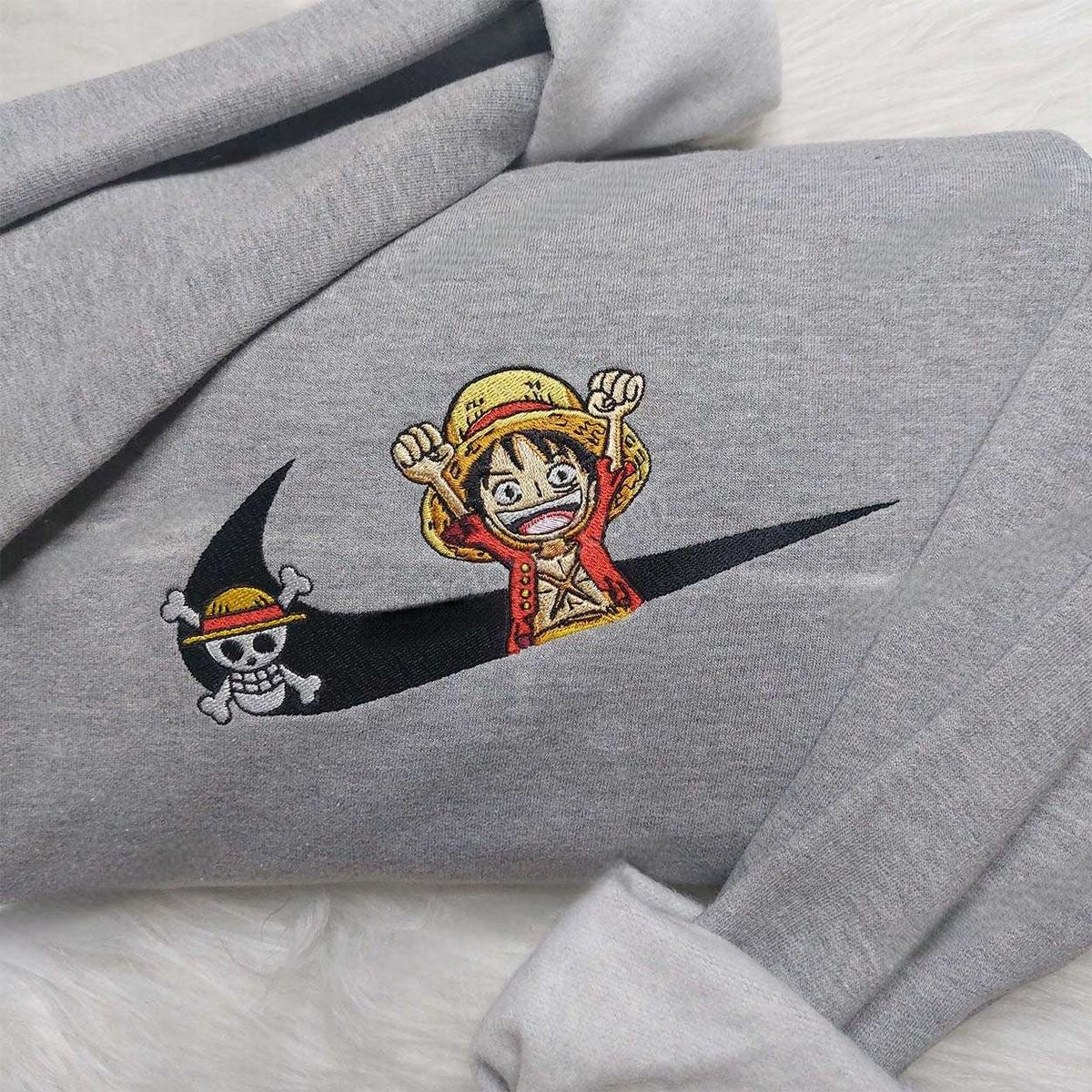 One Piece Wanted Anime Embroidery Pullover Luffy