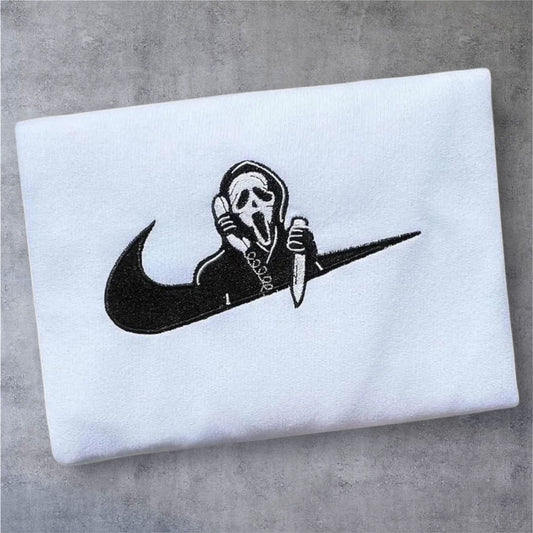 Scream Movie Halloween Knief Ghost Hoodie Embroidery