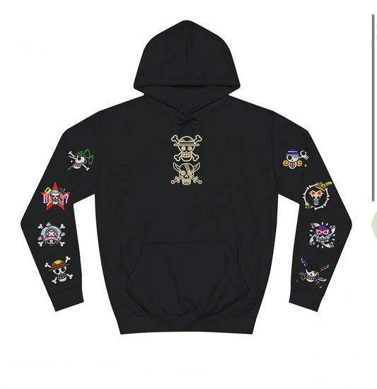 One Piece Wanted Anime Embroidery Pullover Luffy Armbestickung