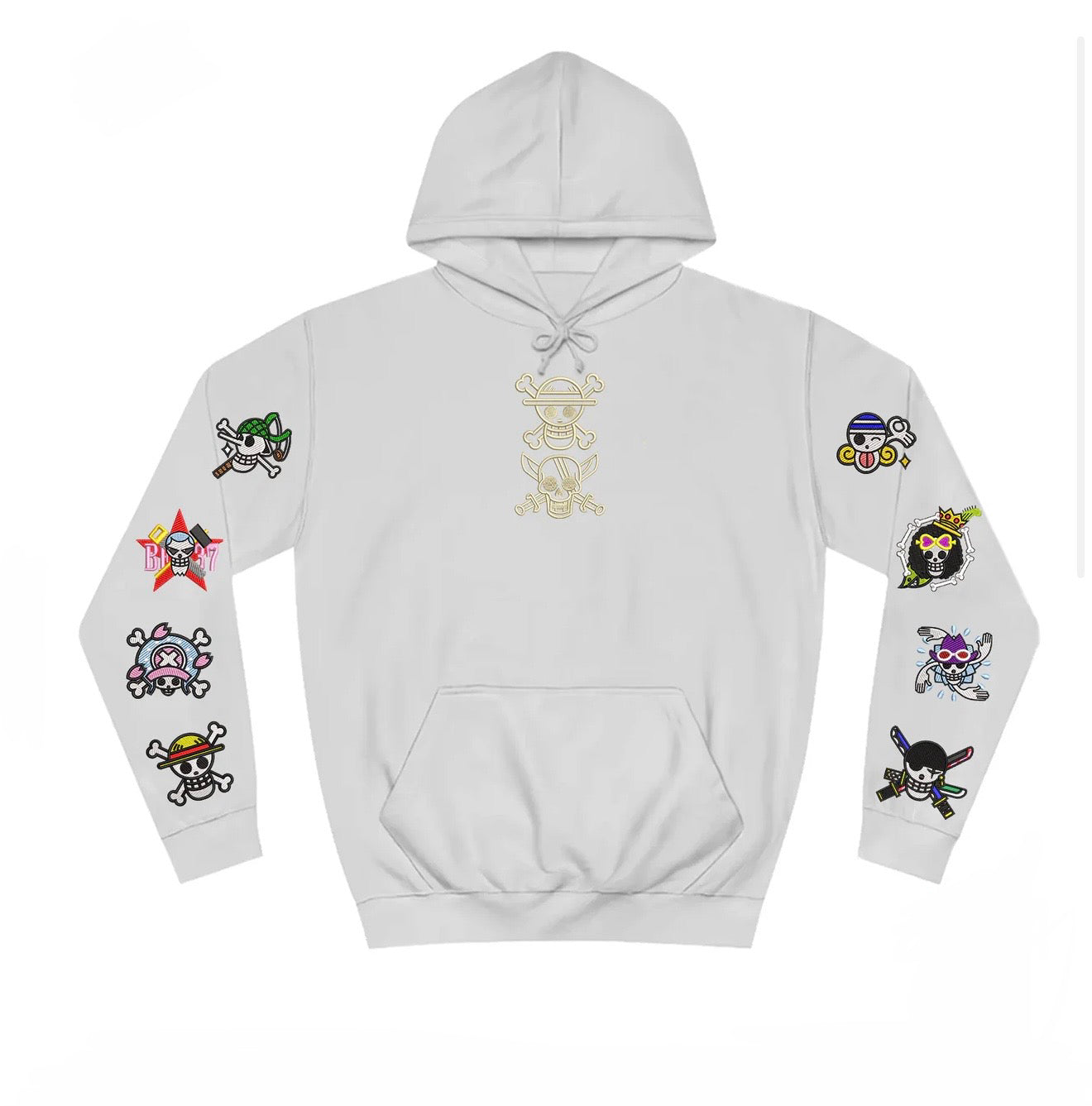 One Piece Wanted Anime Embroidery Pullover Luffy Armbestickung