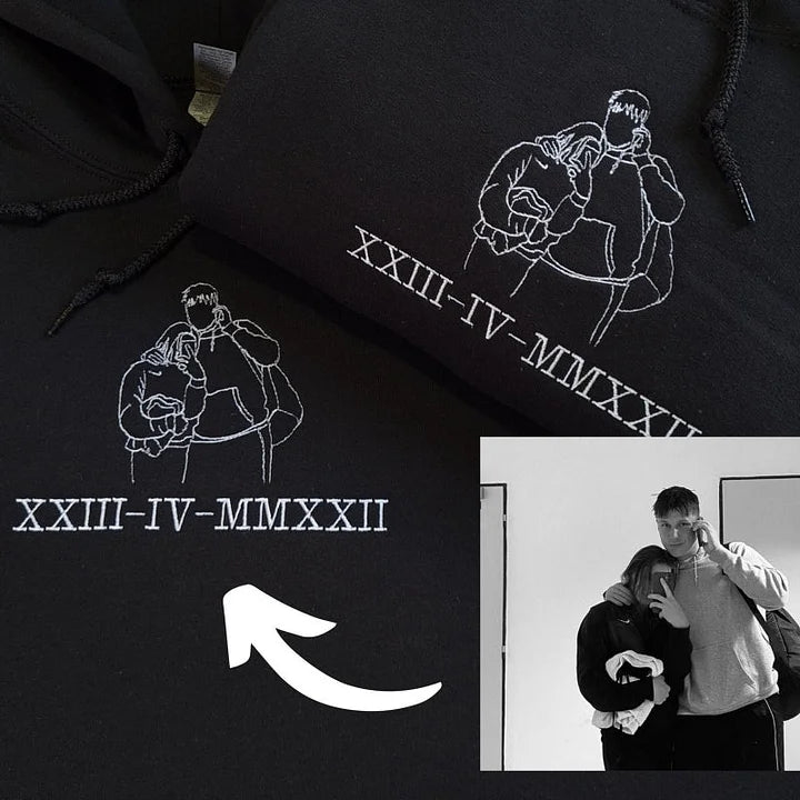 Personalisierte Paar Couple Set Geschenk Namen Valentinstag Pullover