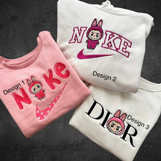 Labubu Bestickter Pullover Di1r N1ke Monsters