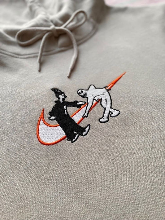 Halloween Horror Pullover Bestickt Swoosh