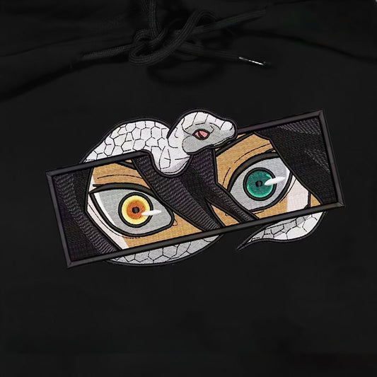 Demon Slayer Eyes Bestickter Pullover