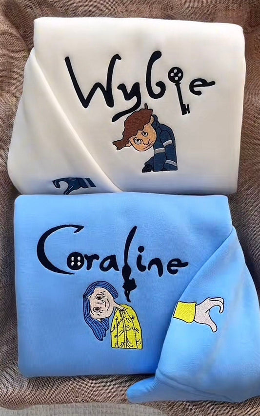 Halloween Coraline Wylie Bestickter Pullover