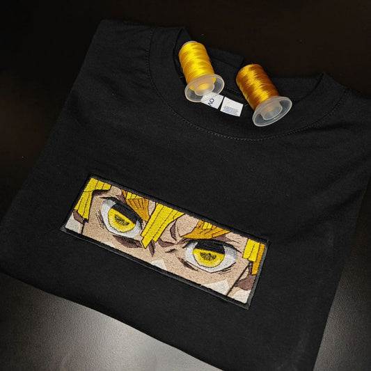 Demon Slayer Zenitsu Bestickter Pullover Eyes