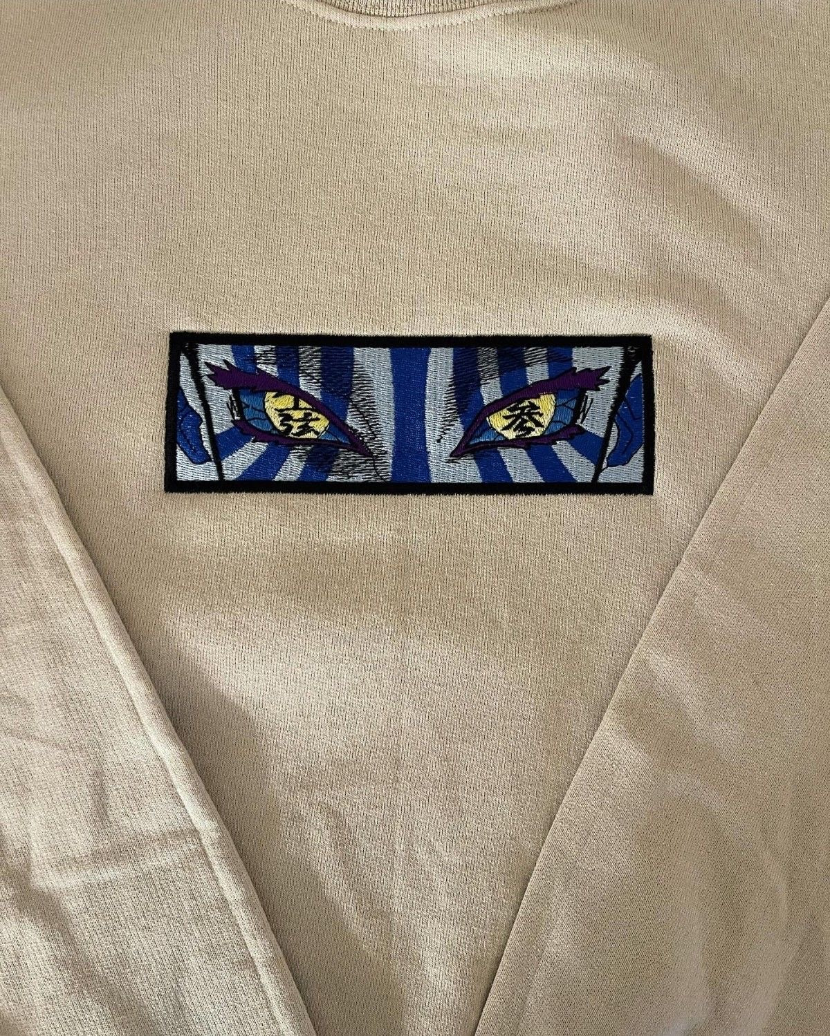 Anime Demon Slayer Eyes Bestickter Pullover