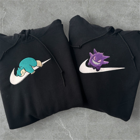 Gengar Relaxo Anime Pullover Bestickt