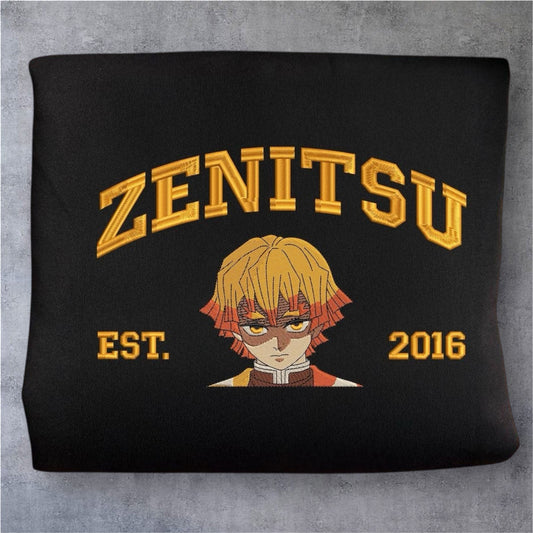 Demon Slayer Zenitsu Bestickter Pullover