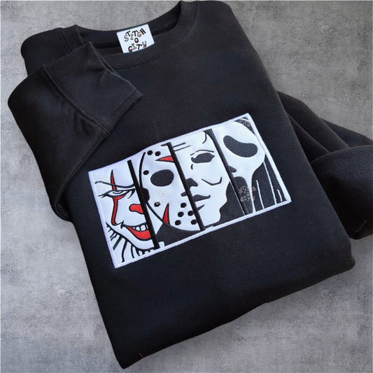 Halloween Horror Bestickter Pullover