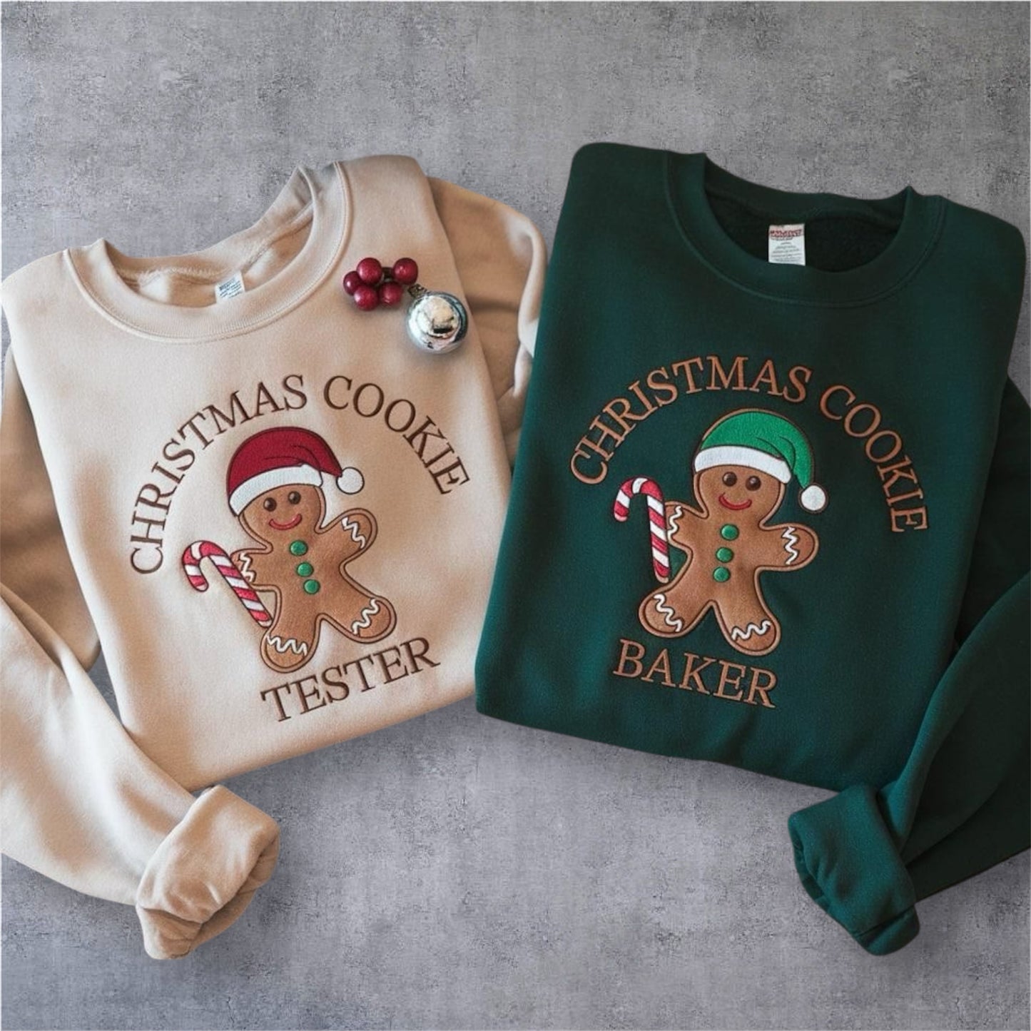 Christmas Cookie Tester and Baker Weihnachten Bestickter Pullover